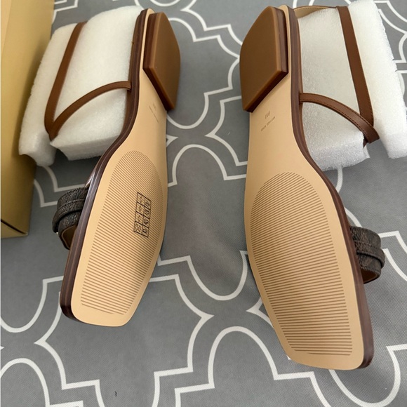 Michael Kors Lena Flat Sandal in Luggage Brown - Picture 3 of 4